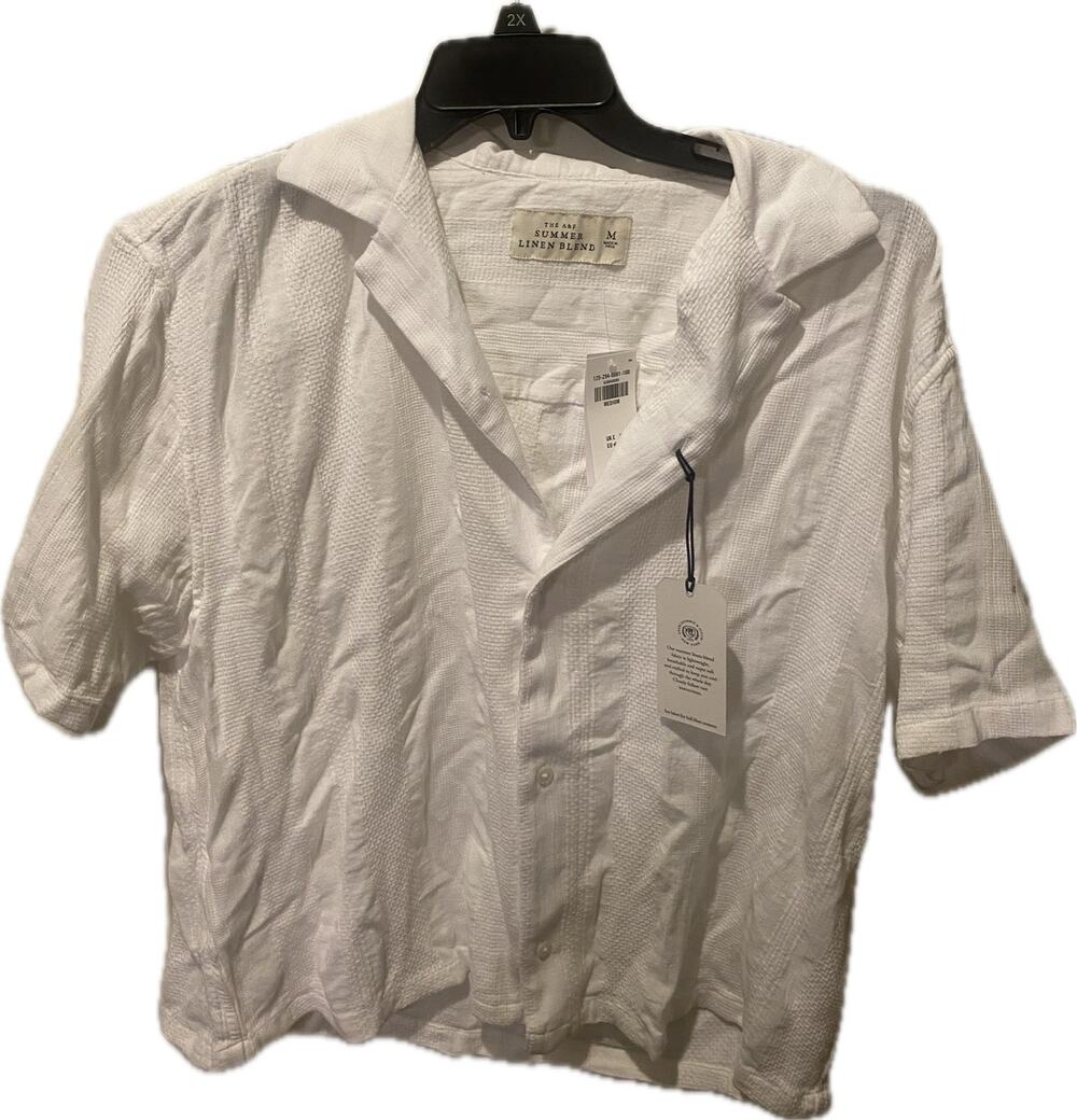Abercrombie & Fitch Men's Summer Linen Blend Shirt White Size M NWT